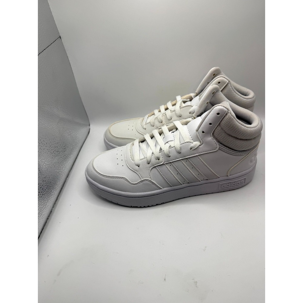 Adidas Hoops 3.0 Mid HP7940 Womens 8.5 Sneaker Cloud White Metal Gray Shoes - Picture 2 of 9